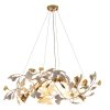 Dekoracyjna nowoczesna lampa wisząca ceramiczne listki dekoracyjna do salonu BOTANIKA XY080P-L1000 gold Step Into Design